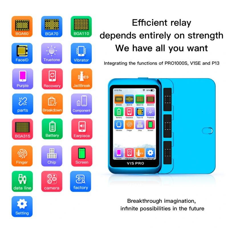 Cargue la imagen en el visor de la galería, [V1S Pro] JCID Programmer Nand Read and Write Purple Screen Repair for iPhone 6-14PM- JCID - Polar Tech Australia
