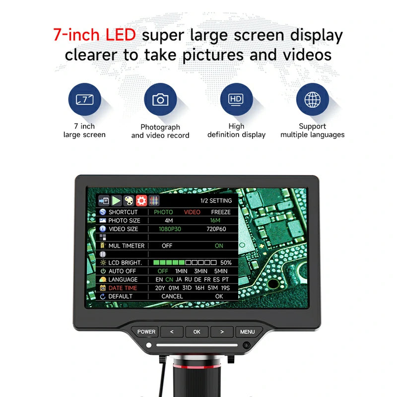 Load image into Gallery viewer, [AiXun DM21] 7-Inch Electronic Digital Microscope with Multimeter Design for Soldering – 2-in-1 Precision Tool - Polar Tech Australia
