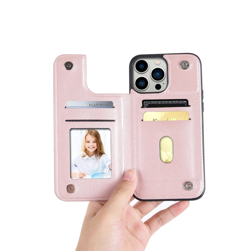 Cargue la imagen en el visor de la galería, [Built-in Card Slot] Hanman Mika Leather Case For Apple iPhone 12/12 Pro/12 Pro Max/12 Mini/13 Mini
