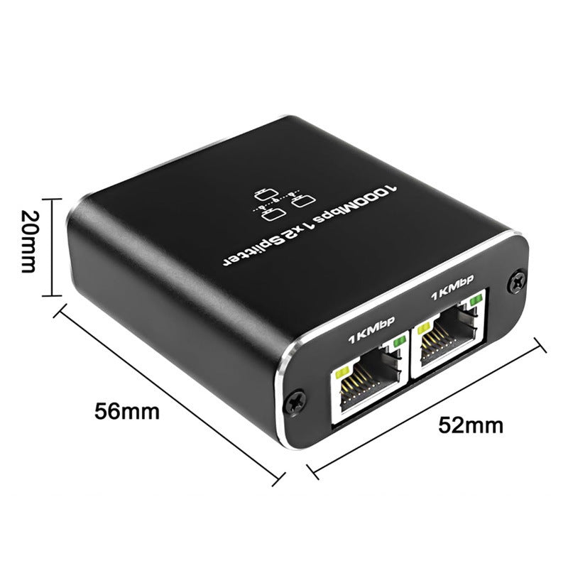 Load image into Gallery viewer, 4 Ports Ethernet RJ45 Splitter 1 In / 3 Out 1000Mbps High Speed With USB-C Port - Polar Tech Australia
