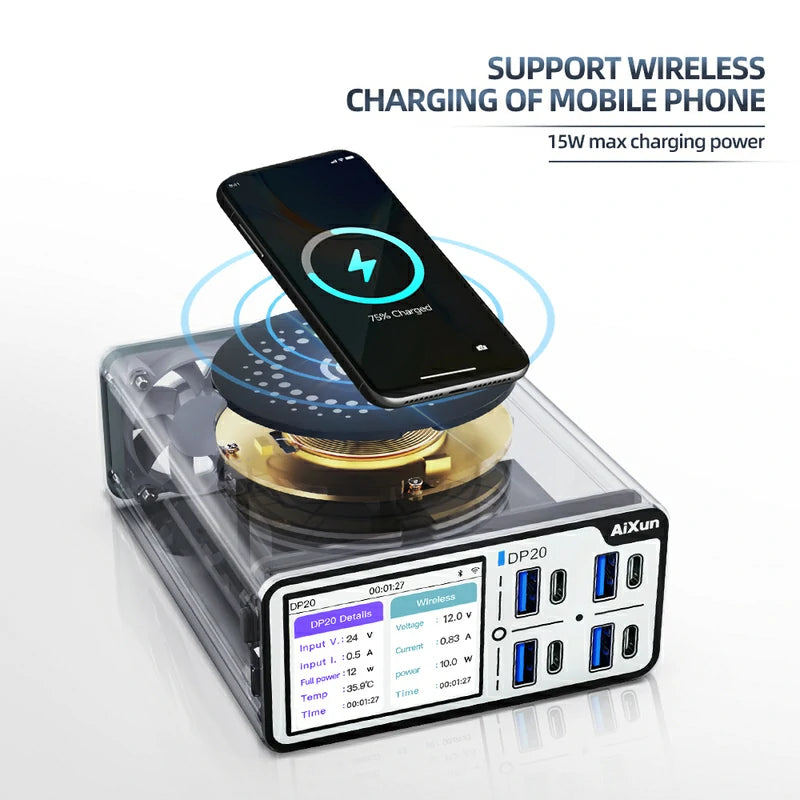 Chargez l&#39;image dans la visionneuse de la galerie, AiXun DP20 Desktop Smart Fast Charger – 200W Multi-Protocol Charging Solution - Polar Tech Australia
