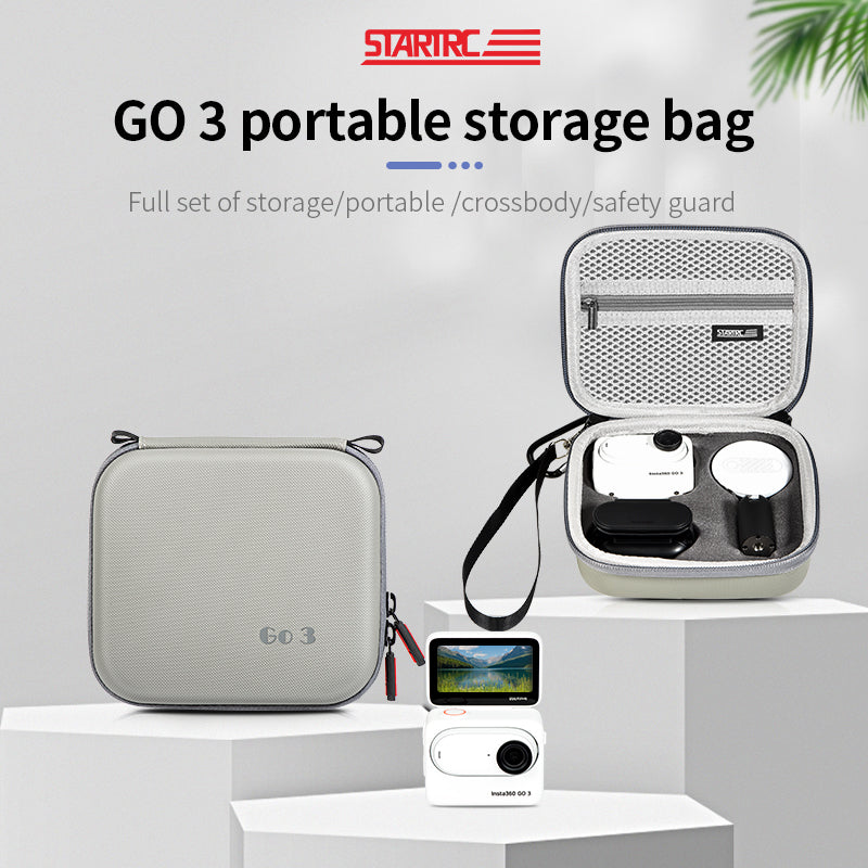 Chargez l&#39;image dans la visionneuse de la galerie, STARTRC PU Waterproof Storage Bag for Insta360 Go 3 (Grey) - Polar Tech Australia
