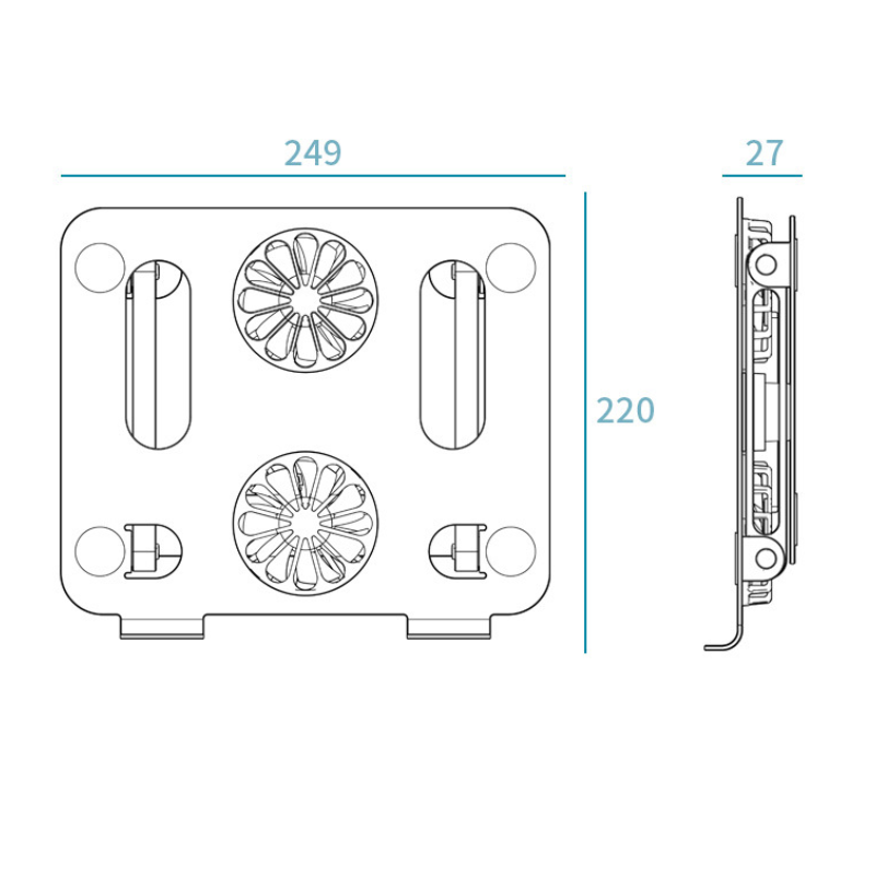 Load image into Gallery viewer, Height-Adjustable Laptop Cooling Pad with Quiet Fan - Perfect for Home or Office - Polar Tech Australia
