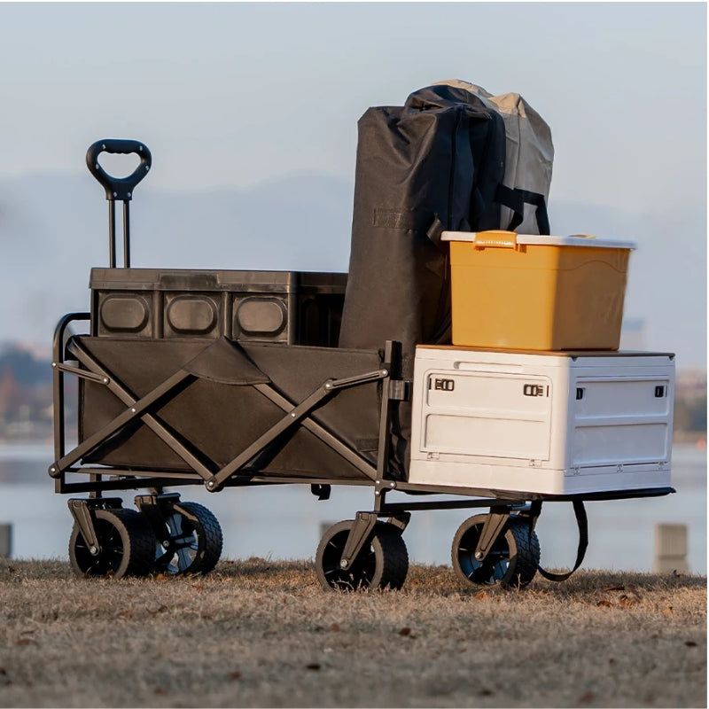 Load image into Gallery viewer, Extender Folding Cart Outdoor Extra Long Utility Large Capacity Wagon Cart Camping Picnic Trolley Beach Collapse Folding Cart - Polar Tech Australia
