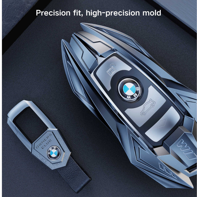 Cargue la imagen en el visor de la galería, BMW Mecha Style Zinc Alloy Car Key Fob Case Cover For 1, 3, 5, 7 Series,X1, X3, X5, X6, X7
