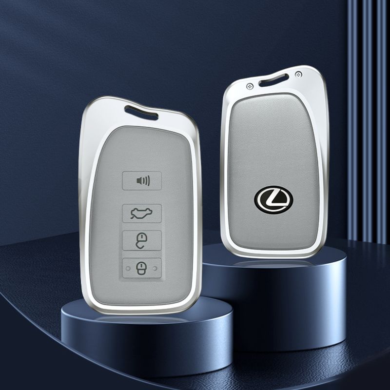 Cargue la imagen en el visor de la galería, Lexus Aluminum Alloy + PU Leather Car Key Fob Case Cover For ES200, ES300h, RX350h, RX300, NX200, NX260 - Polar Tech Australia
