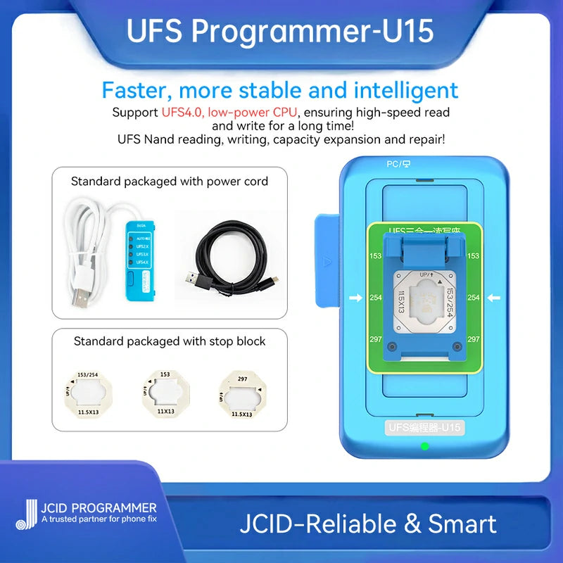 Cargue la imagen en el visor de la galería, [JC U15] JCID UFS Programmer For Android BGA 153/254/297 Nand Reading And Writing - Polar Tech Australia
