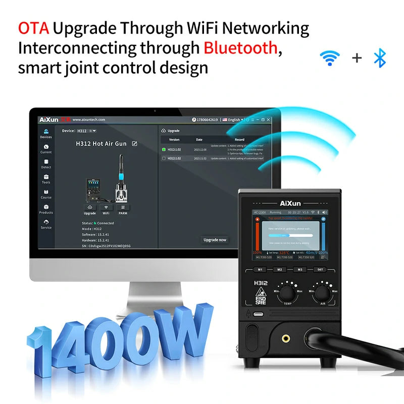 Load image into Gallery viewer, AiXun H312 Smart Hot Air Rework Station – 1400W High-Power Intelligent Rework Solution - Polar Tech Australia
