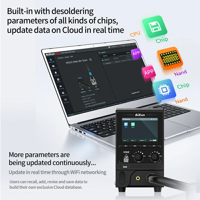 Load image into Gallery viewer, AiXun H312 Smart Hot Air Rework Station – 1400W High-Power Intelligent Rework Solution - Polar Tech Australia
