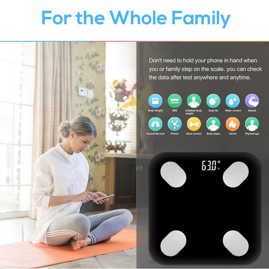 [TUYA Smart Home] Tuya Multiple Detection Functions Smart Life Wifi BMI Scale - Polar Tech Australia