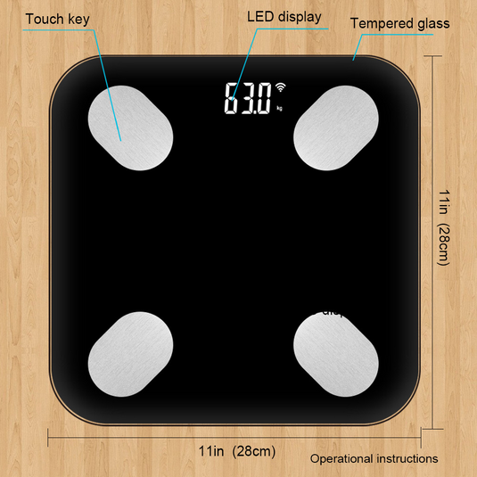 [TUYA Smart Home] Tuya Multiple Detection Functions Smart Life Wifi BMI Scale - Polar Tech Australia