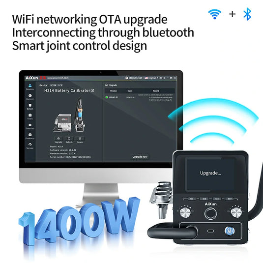 [H314] AiXun 1400W Smart Hot Air Rework Station – Intelligent SMD/BGA Repair - Polar Tech Australia