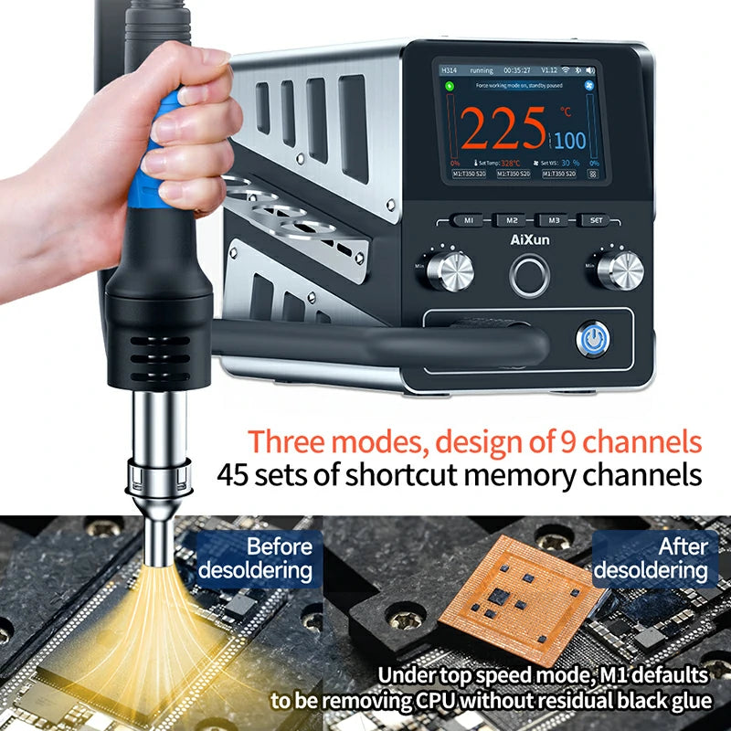 Load image into Gallery viewer, [H314] AiXun 1400W Smart Hot Air Rework Station – Intelligent SMD/BGA Repair - Polar Tech Australia

