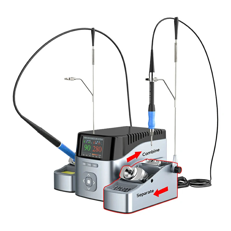 Load image into Gallery viewer, [AiXun T420D] Dual Channel Smart Soldering Station – 200W - Polar Tech Australia
