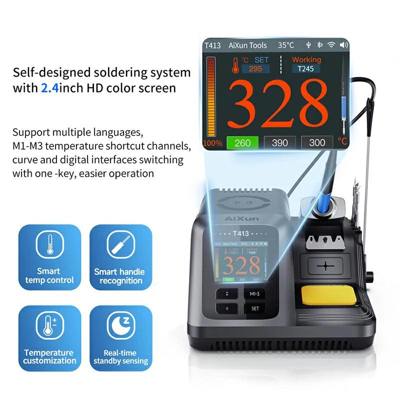 Load image into Gallery viewer, [AiXun T413] 200W Integrated Smart Soldering Station - Polar Tech Australia
