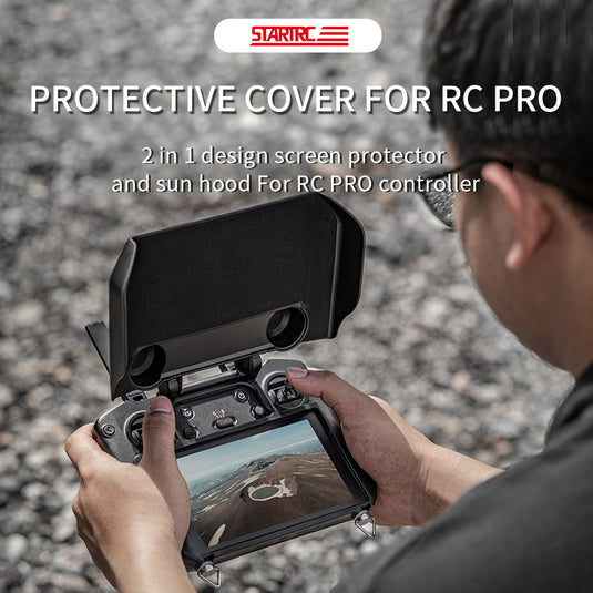 STARTRC 2-in-1 Monitor Sunhood for DJI RC Pro (Black) - Polar Tech Australia