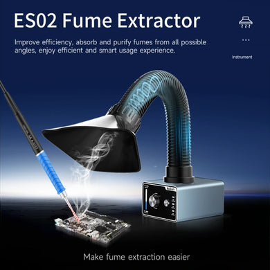 [AiXun ES02] Desktop Fume Extractor – Soldering Smoke Absorber with LED Light - Polar Tech Australia