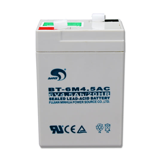 [BT-6M4.5AC] 6V/4.5Ah Battery Valve Regulated Sealed Lead-Acid UPS Battery Back up - Polar Tech Australia
