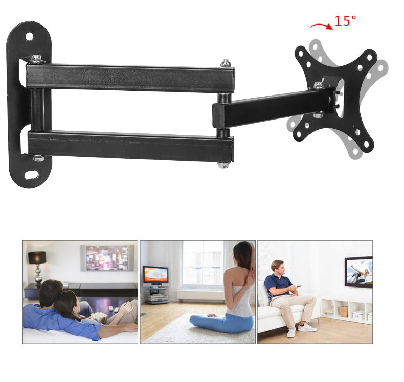 Load image into Gallery viewer, [Fit 10 - 27 inch] Universal Retractable Rotation Adjustable Monitor TV Bracket Wall Mount Hanger - Polar Tech Australia
