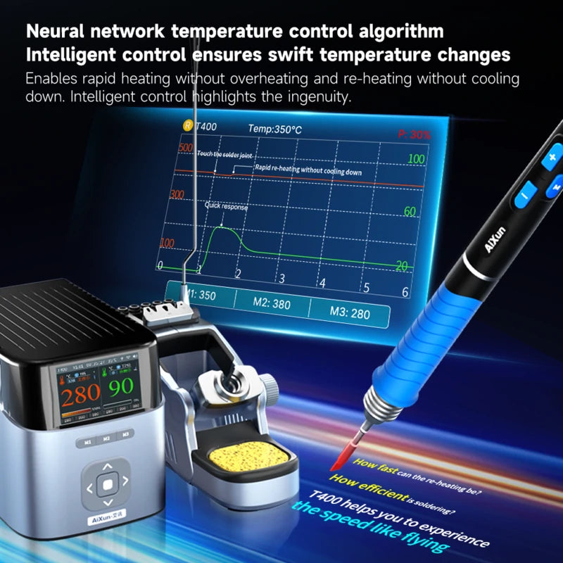 Load image into Gallery viewer, [AiXun T400] Smart Soldering Workstation – 320W Soldering Iron Kit - Polar Tech Australia
