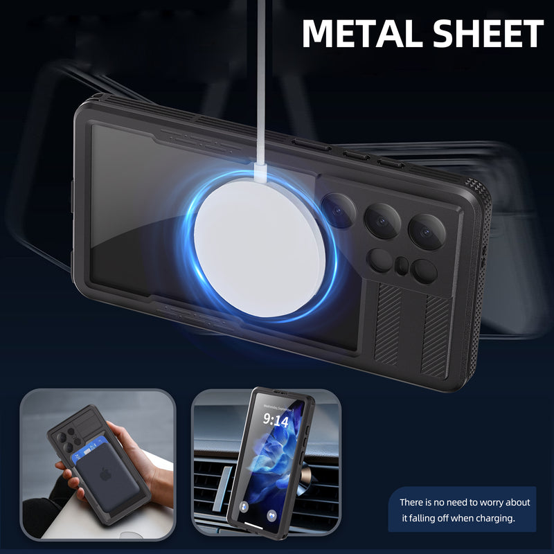 Chargez l&#39;image dans la visionneuse de la galerie, [Magsafe Compatible] [Mars Series] Samsung Galaxy S25/Plus/Ultra - Shellbox Full Covered Waterproof Heavy Duty Tough Armor Case - Polar Tech Australia

