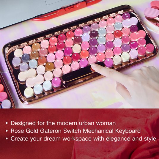 Lofree Lipstick Wireless Bluetooth Mechanical Keyboard Stylish and Portable - Polar Tech Australia