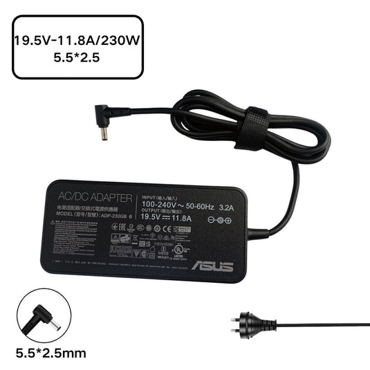 [19.5V-11.8A/230W][5.5*2.5] ASUS GL502VS-DS71 GL503VD GL503VS G701VO / Gigabyte AERO 15 CLASSIC-XA 15-X9-RT4K5MP Laptop AC Power Supply Adapter Charger - Polar Tech Australia