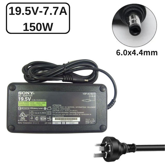 [150W/19.5V-7.7A][6.0x4.4] Sony VGP-AC19V54 ADP-150TB C  AC Power Adapter Laptop Wall Charger (AU Plug) - Polar Tech Australia