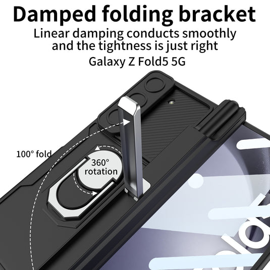 Samsung Galaxy Z Fold 5 (SM-F946) Heavy Duty Drop Proof Camera Protection Ring Holder Case - Polar Tech Australia