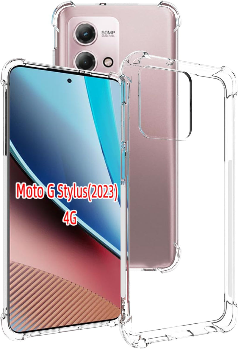 Chargez l&#39;image dans la visionneuse de la galerie, Motorola Moto G Stylus 2023 - AirPillow Cushion Transparent Soft Clear TPU Four Corners Protective Case - Polar Tech Australia
