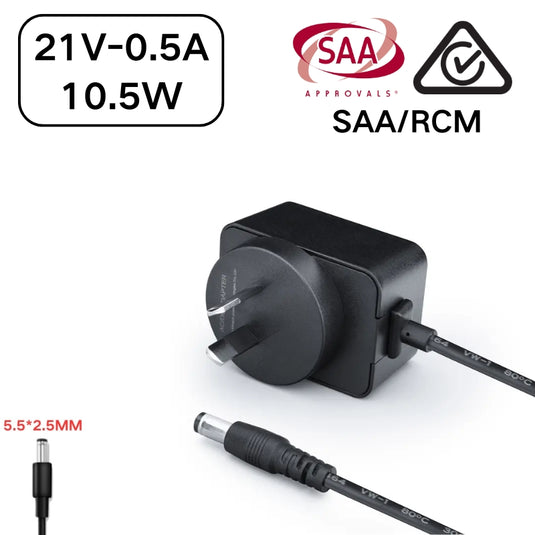 [SAA/RCM][21V][5.5x2.5 & 5.5x2.1] Universal Computer/Monitor/LED Strip/Light Module/Speaker/CCTV/Router/Camera - Lithium Battery Power Supply Adapter Wall Charger