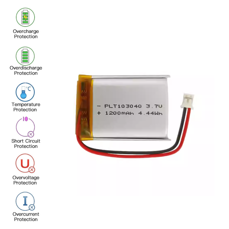 Load image into Gallery viewer, [PH2.0-JST Connector][103040] Universal 1200mAh 3.7V Rechargeable Li-Ion Lithium Polymer Battery - Polar Tech Australia
