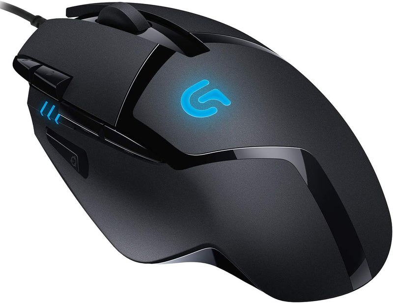 Cargue la imagen en el visor de la galería, Logitech G402 Hyperion Fury Wired Gaming Mouse, 4,000 DPI, Lightweight, 8 Programmable Buttons, Compatible with PC/Mac - Black
