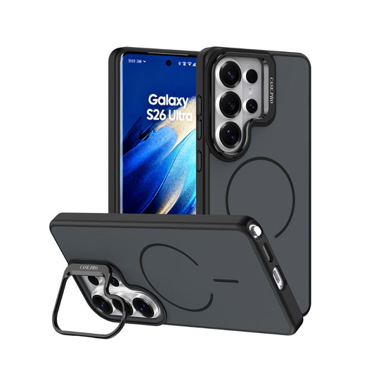 Samsung Galaxy S26 / S26 Plus / S26 Ultra - Color Block Magnetic Skin-Feel Camera Stand Protective Case