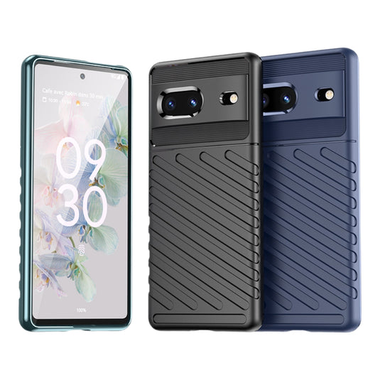 Google Pixel 7A - Thunder Series Twill Texture Thickened Anti-fall Protection TPU Case