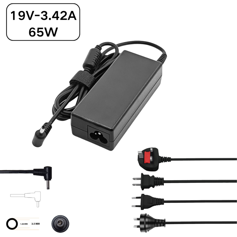 Chargez l'image dans la visionneuse de la galerie, [19V-3.42A/65W][3.5*1.35mm] Universal OEM For Acer Aspire Lite 14 15 AL14-32P AL15-32P Series - Laptop AC Power Supply Adapter Charger
