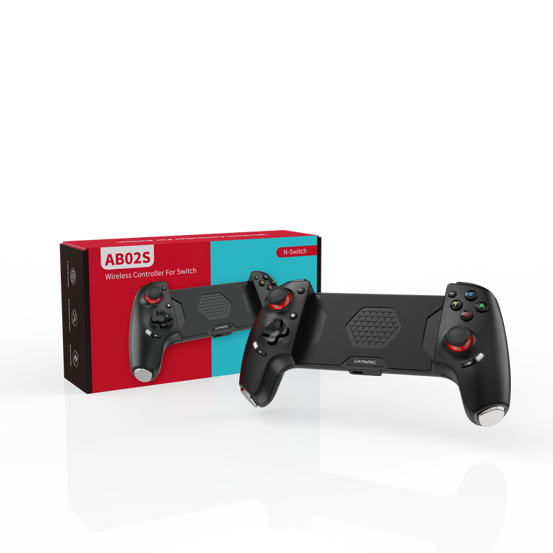 Load image into Gallery viewer, AB02S Wireless Game Controller for Switch &amp; iOS Hall Effect Joystick 6-Axis Gyro Turbo Programmable Dual Vibratio
