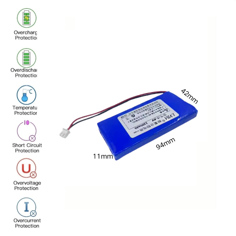 Load image into Gallery viewer, [PH2.0-JST Connector][114292] Universal 2200mAh 7.4V Rechargeable Li-Ion Lithium Polymer Battery - Polar Tech Australia
