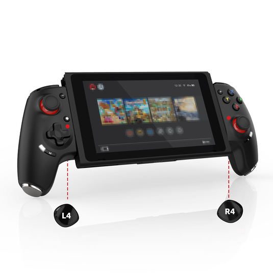 AB02S Wireless Game Controller for Switch & iOS Hall Effect Joystick 6-Axis Gyro Turbo Programmable Dual Vibratio