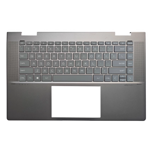 HP Envy X360 15-FE 15T-FE 15-FH 2-in-1 TPN-C165 TPN-C166 Series - Laptop Palmrest Cover With Keyboard US Layout