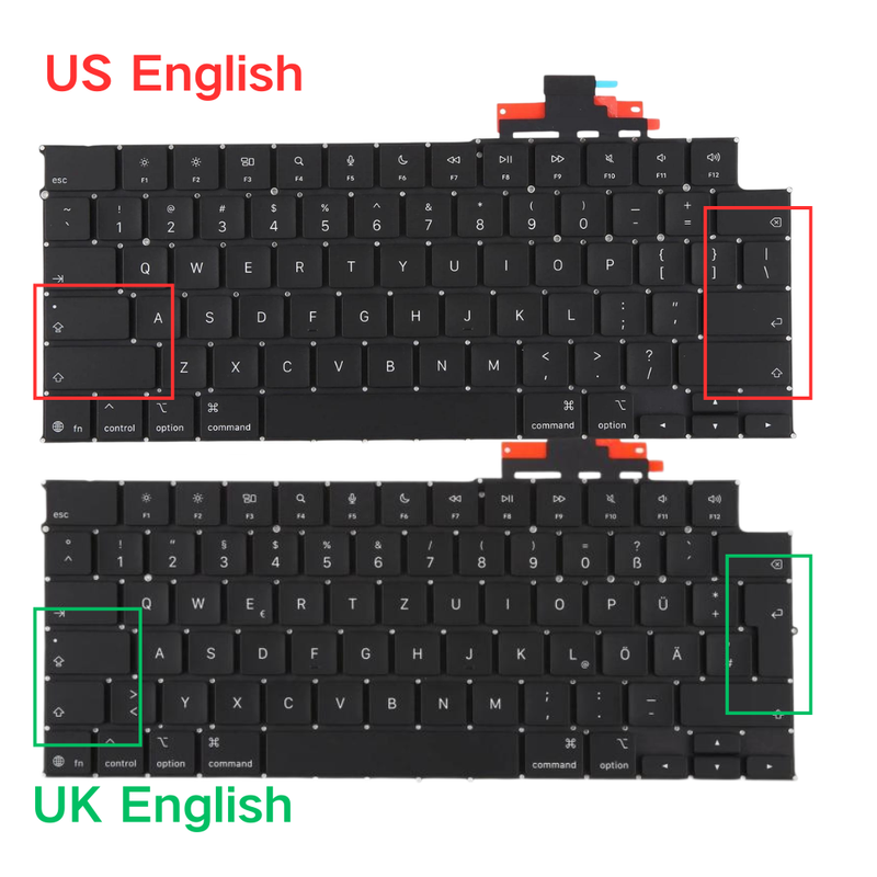 Chargez l'image dans la visionneuse de la galerie, MacBook Air 13" A3449 (2026) - Keyboard US UK English Layout

