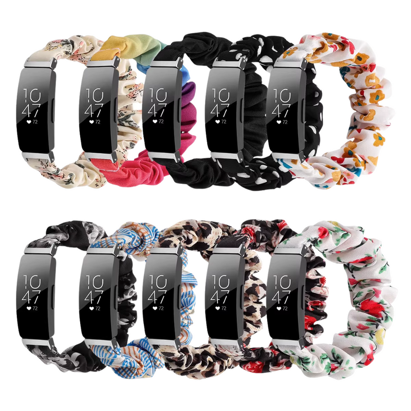 Cargue la imagen en el visor de la galería, Elastic Scrunchie Band for Fitbit Inspire 1 / Inspire HR / Inspire 2 / Inspire 3 – Replacement Strap
