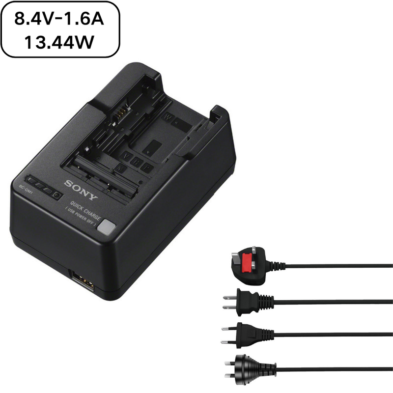 Load image into Gallery viewer, [BC-QM1][8.4V-1.6A BATT / 5.0V-1.5A USB] Sony NP-FV70 Battery / DCR-HC26 AC-L200 Series - Camera Charger Power Supply Adapter - Polar Tech Australia
