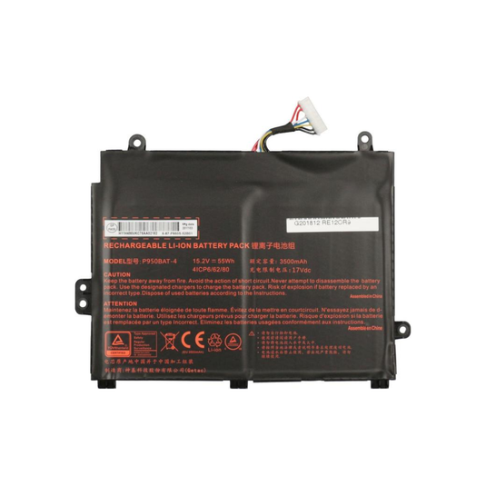 [P950BAT-4] Clevo P950HR P957KP6 P950KP6 6-87-P950S-51E00 Series - Laptop Replacement Battery - Polar Tech Australia