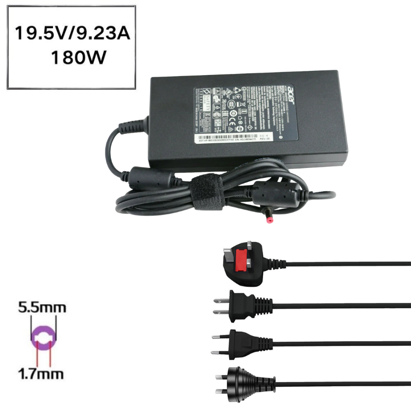 Load image into Gallery viewer, [19.5V-9.23A/180W][5.5x1.7] Acer Nitro 5 AN515-57-55R8 N20C1 AC Power Supply Adapter Charger - Polar Tech Australia
