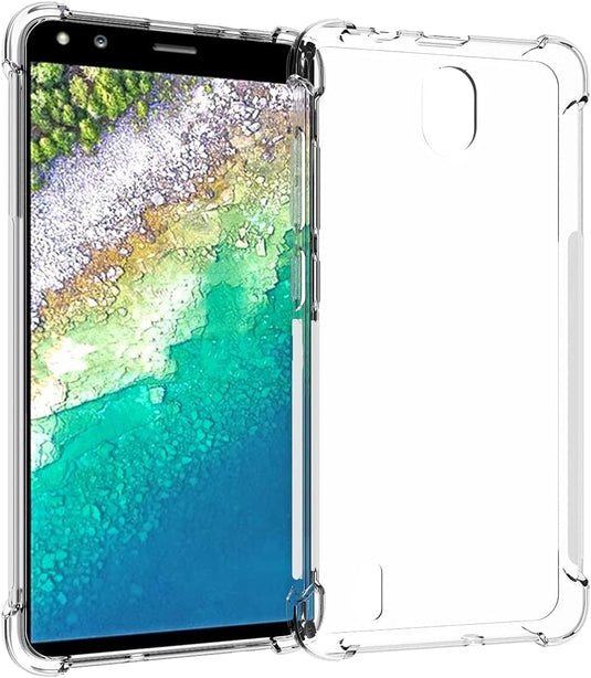 Nokia C01 Plus - AirPillow Cushion Transparent Soft Clear TPU Four Corners Protective Case - Polar Tech Australia