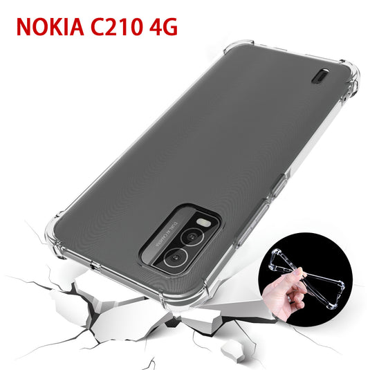 Nokia C210 - AirPillow Cushion Transparent Soft Clear TPU Four Corners Protective Case - Polar Tech Australia