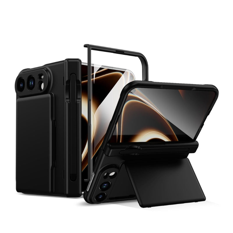 Chargez l'image dans la visionneuse de la galerie, Apple iPhone Ultra / Fold - Card Bag Holder Hinge Integrated Film Phone Case, with Pen
