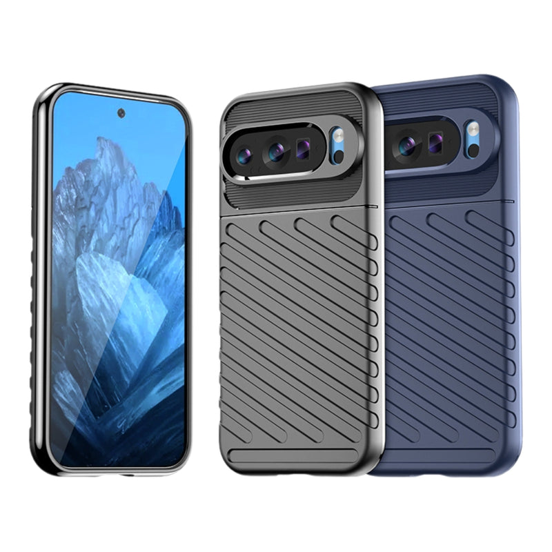 Cargue la imagen en el visor de la galería, Google Pixel 9 Pro XL - Thunder Series Twill Texture Thickened Anti-fall Protection TPU Case - Polar Tech Australia
