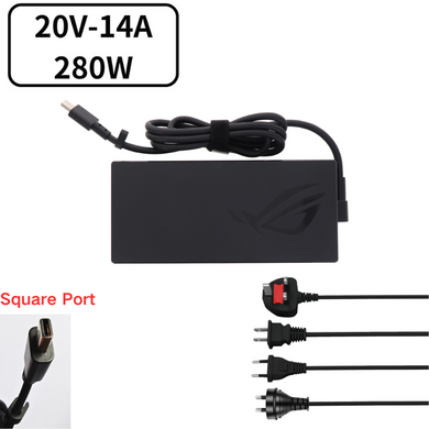[20V-14A/280W][Square Port] Asus ROG Strix Scar 16 2025 G615 G635 Series - Laptop AC Power Supply Adapter Charger